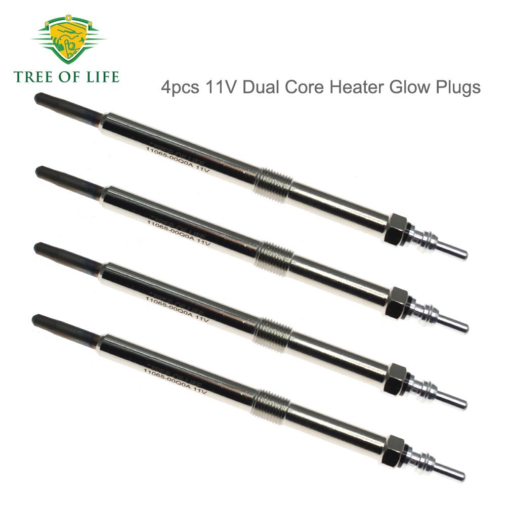 4x 11V Glow Plugs For Opel Vauxhall Movano A Mk1 X70 Vivaro A X83 2.2 2.5 CDTI 9201698 95508493 1214080 4430069 4430920 4506155 4 PCS