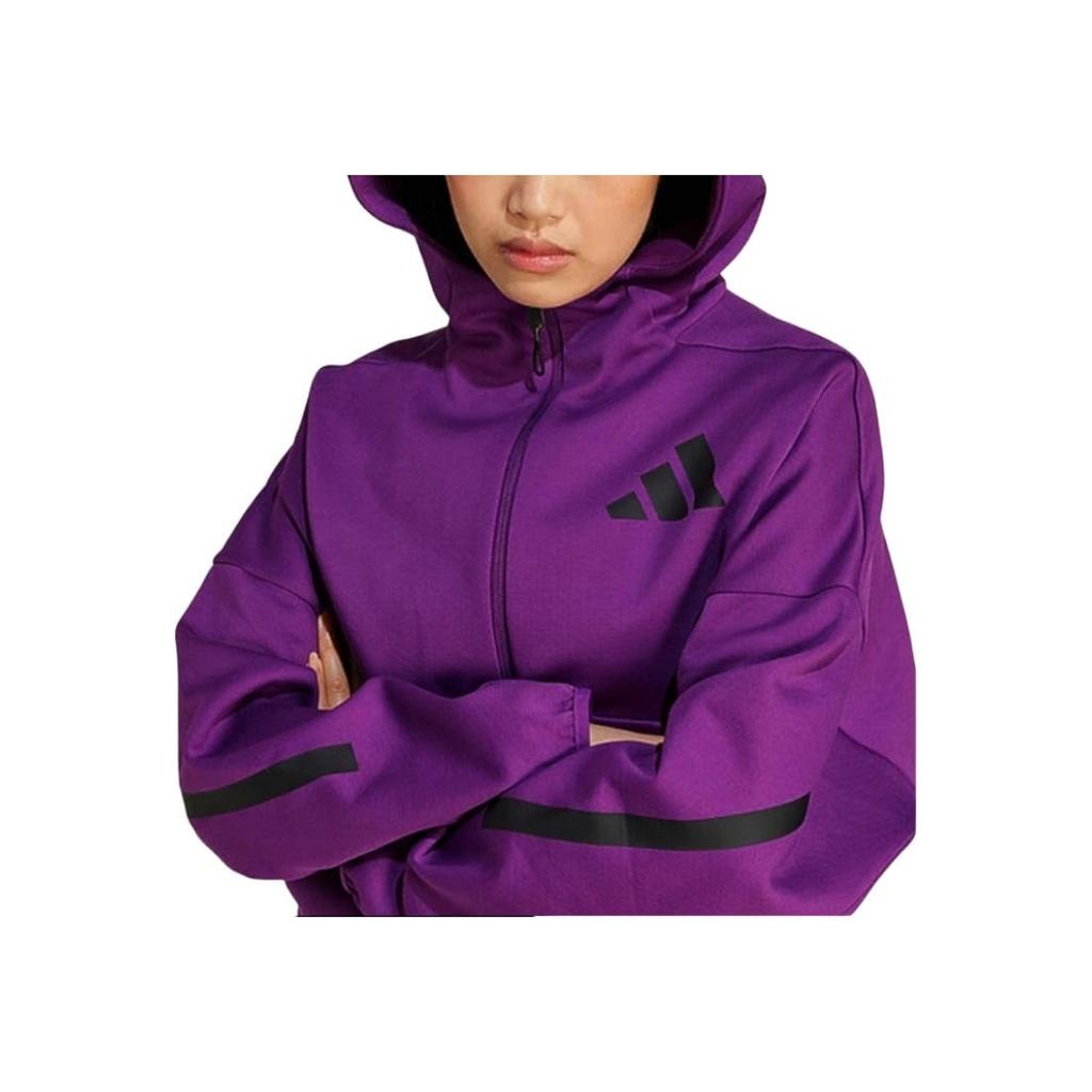 adidas X Zne Logo Bequeme Kapuzen-Sportjacke Langarm Damenjacken Lila JD3990