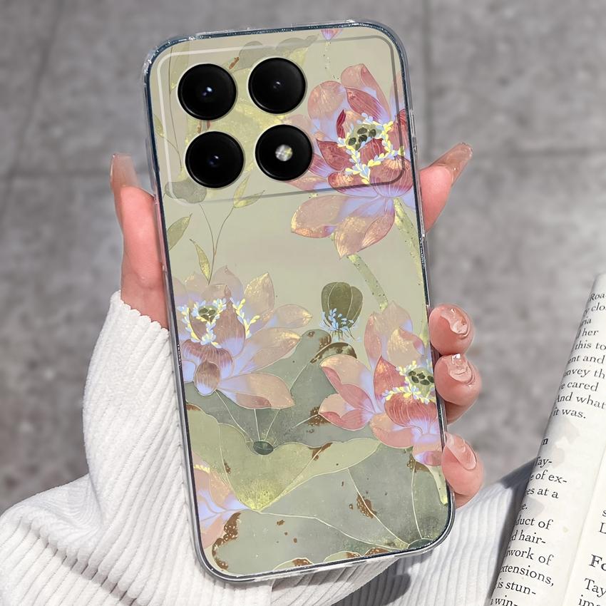 Case For Redmi K70e K60e K80 K70 K60 K50 K40 K30 K20 Pro K30i Cute Cartoon Piggy Pattern Phone Cover Transparent TPU Anti Fall Shell For Redmi Housing