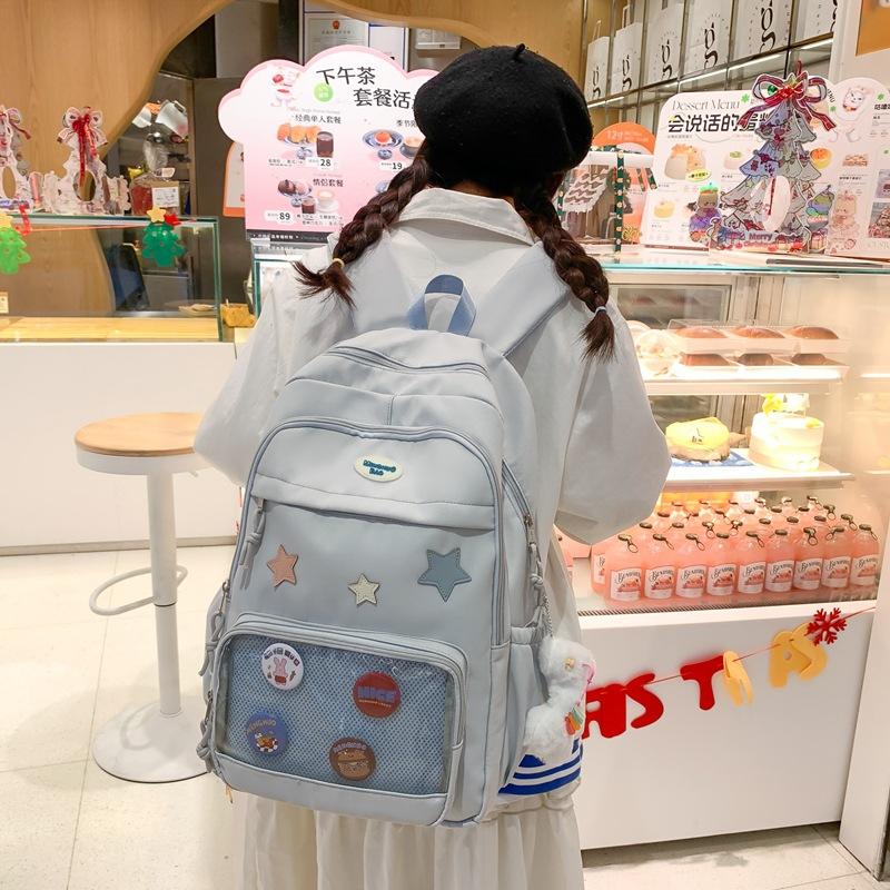 Harajuku Small Fresh Student Schoolbag Korean Version Large Capacity Simple Daily Commuting Backpack