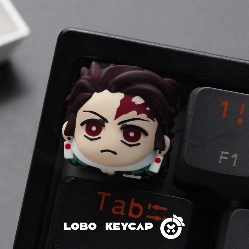 Anime Demon Slayer Kamado Nezuko Kamado Tanjiro Character Series Personalized Keyboard Keycap Esc Periphery Collectble Fun Gifts