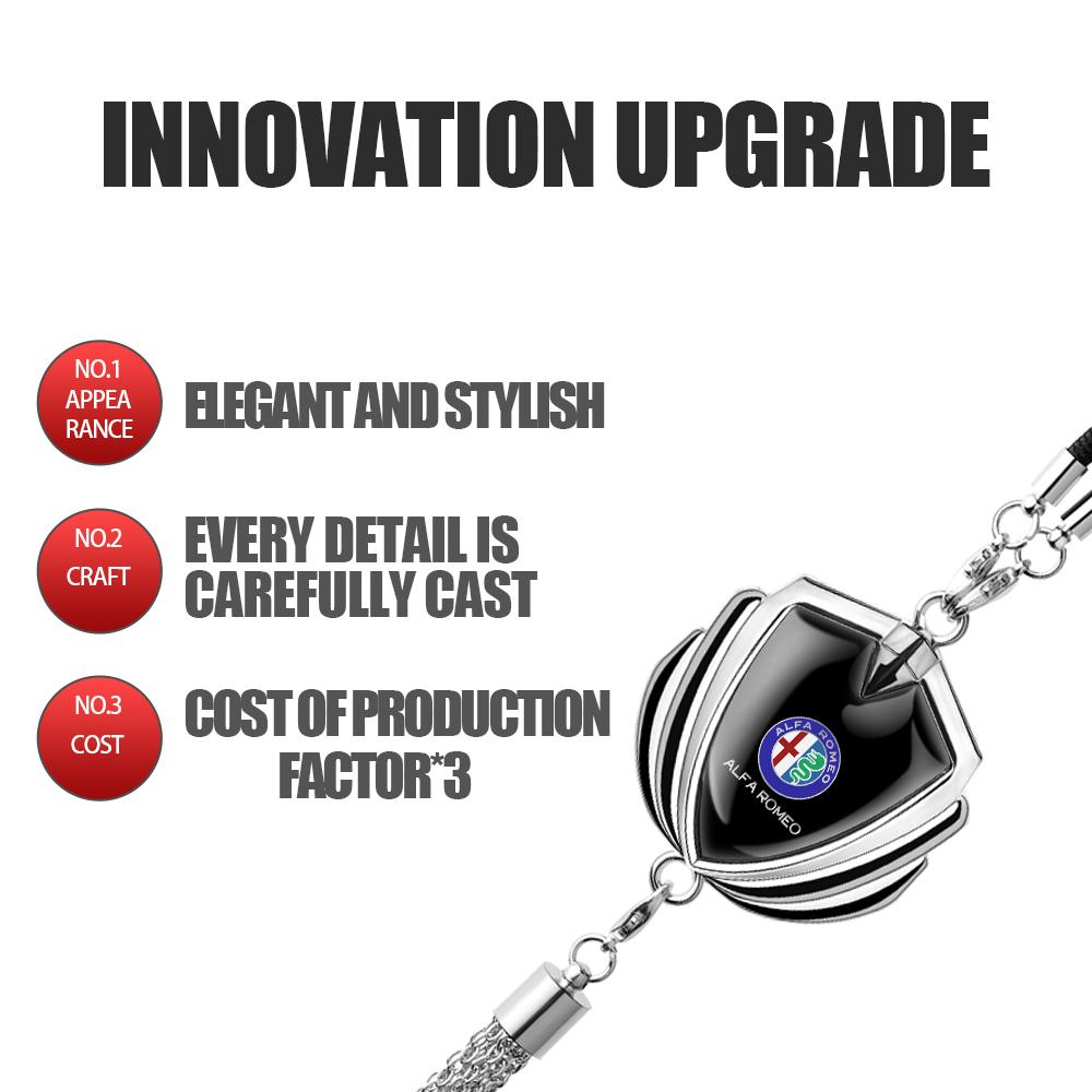 YYCE3 1pc New Car Rear View Mirror Pendant Ornament Business Gifts Auto Accessories Decoration For Alfa Romeo Sportiva Giulia 159 156