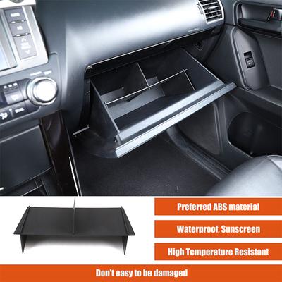 For Toyota Land Cruiser Prado 150 2010-2025 ABS Black Car Glove Box Interval Storage Box Car Accessories