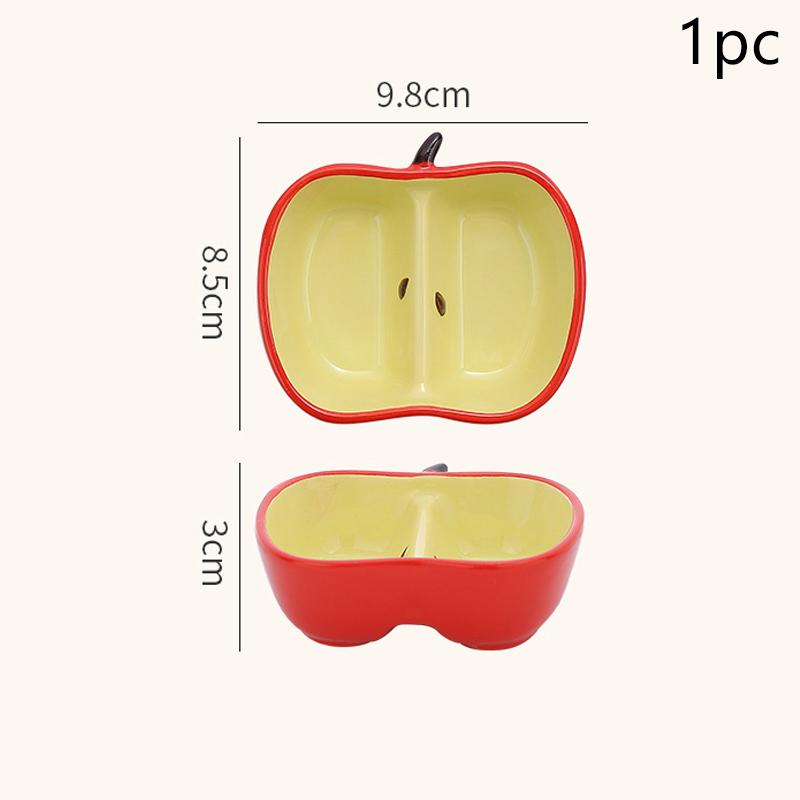 Kreativní porcelánová miska Korejský styl Roztomilý tvar ovoce Keramické domácí nádobí Barbecue Hrnec Omáčka Koření Misky