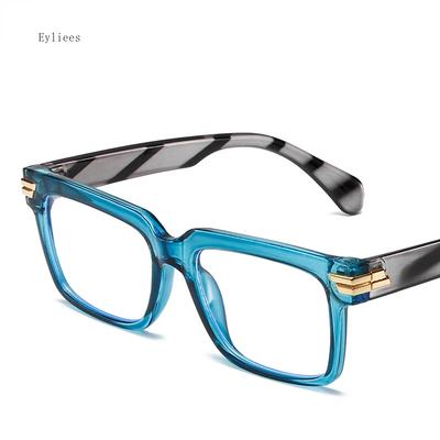 Trendy Women Glasses Stylish Square Design Eyewear for Decoration Oversize Eyeglasses Anti Blue Light Glasses Óculos