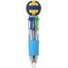 2pcs Cute Football Basketball Rugby Shaped Four-Color Ballpoint Pen, Cartoon Multicolor Mini Journal Short Pen