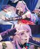NOKIJP Shitlari Wig, Genshin Impact Cosplay, Heat-Resistant, Smooth, Easy to Style, Genshin Impact Nata Shitlari, White Star Obsidian, Master of the M