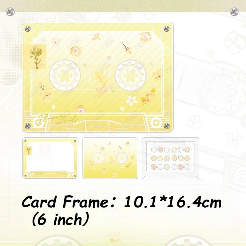 Floral Language Tape Series Acrylic Photo Frames for 3 Inch Anime Card Display Kpop Photocard Storage with Holder Wholesales New