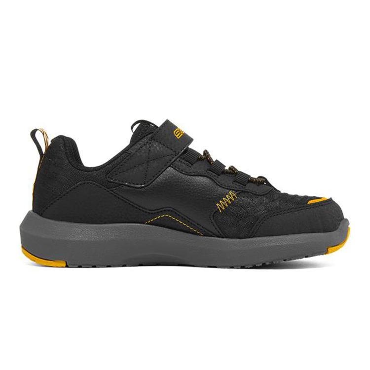 Skechers Dynamic Tread Sports Kids Lifestyle Shoes Black Yellow Teenagers 403664L-BKYL