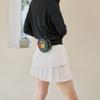 Goxo Double Zhanpleats Skirt Heart Logo