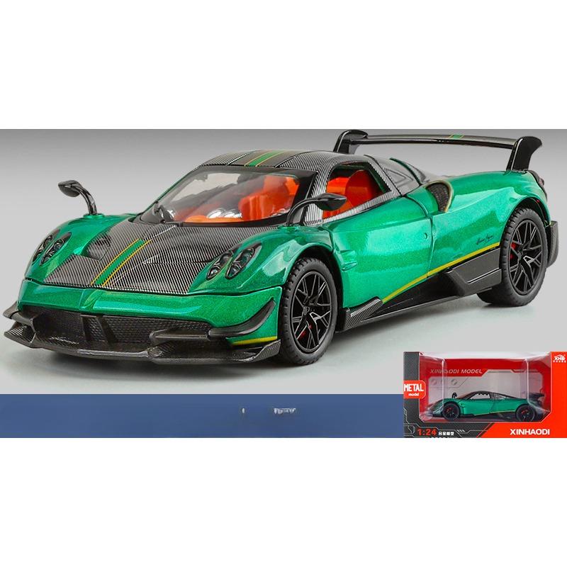 1/24 Pagani Huayra BC литая модель автомобиля игрушечная машинка со звуком и светом 1/24-Size:19*9*5cm зелёный