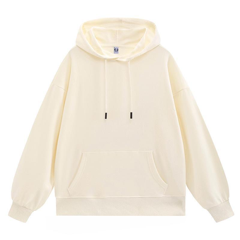 Unisex Thin Hooded Pullovers: Solid Color Sweatshirts, Sportswear, Group Apparel, Customizable with Logo for Spring and Autumn.
