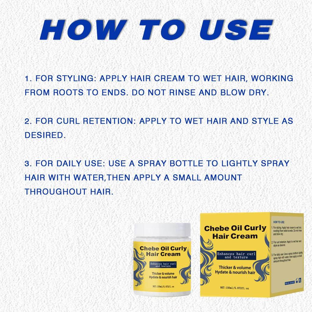 Lianbiquan Chebe Curl Defining Cream , Frizz Control Hair Styling Cream