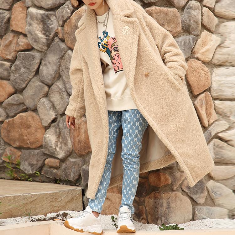 New MLB New York Yankees Coats Women's Beige Yellow 3FFDEC326-50BGS