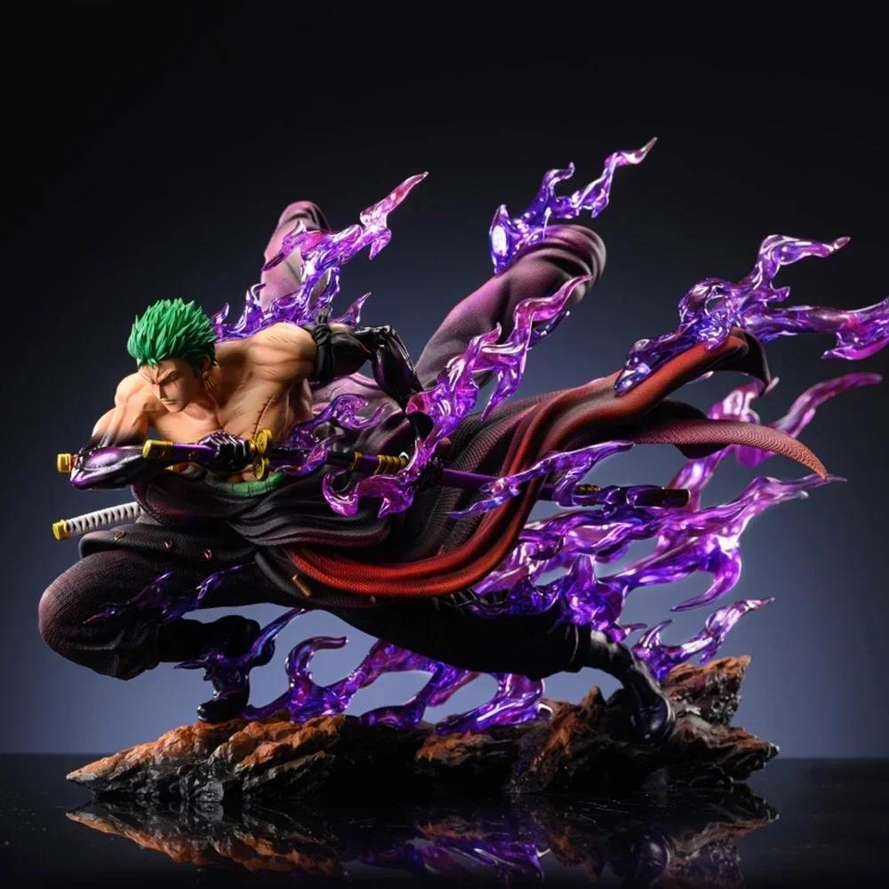 

21cm/8.27in One Piece Zoro Figure 2 Heads Roronoa Zoro Action Figure PVC Anime Model Figurine Kids Toy Gifts Boys Collectible No Retail Box