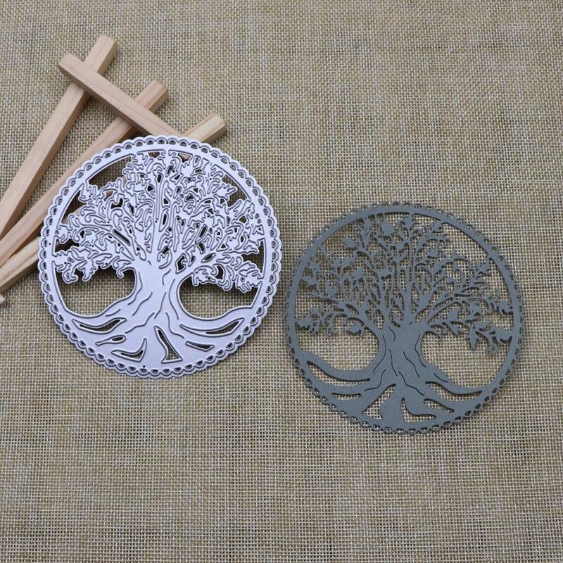 Vyřezávací raznice na kov Kruh Velký strom Diy Scrapbooking Fotoalbum Dekor Embossování Papírové přání Řemesla