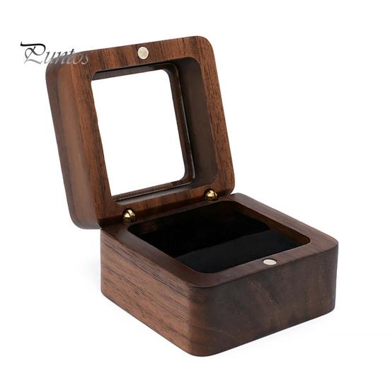 

Деревянная подарочная коробка для колец, портативный чехол для хранения колец для помолвки и предложения о свадьбе, многофункциональный держатель для браслетов, ожерелий, сережек-гвоздиков, ювелирных изделий A