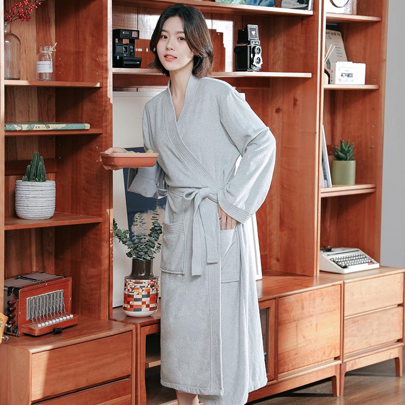 Unisex Bathrobe - Four Seasons Style, Japanese & Korean Design, Ideal for Beauty Salons and Hotels