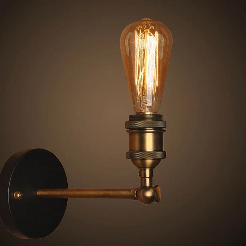 Industrial Style Retro Wall Lamp American Iron Bedside Bar Kitchen Corridor Internet Cafe Wall Lamp Edison Long Flute Wall Lamp