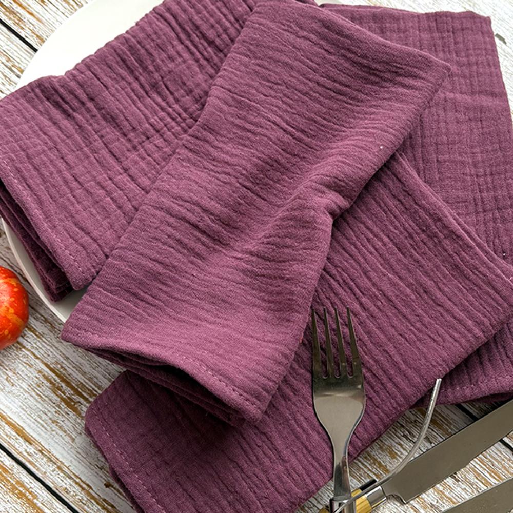 

Wrinkle Double Layer Gauze Cotton Material Quilting Sewing Craft Fabric Table Runners Decor Cloth for Party Wedding Cheesecloth 50x135cm&125g шовковиця