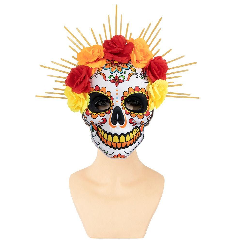 Halloweenská mexická maska Den mrtvých EVA maska lebky Halloweenská párty maska Modelovací kostýmové rekvizity