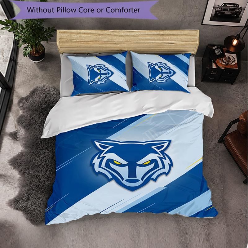 Warrington Wolves Pattern Microfiber 3Pcs Bedding Set Decor Duvet Cover Set For Bedroom Home Use