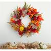 Artificial Autumn Wreath for Front Door Farmhouses Garden, Harvest Wreath with Pumpkins Thanksgiving Party Decorations