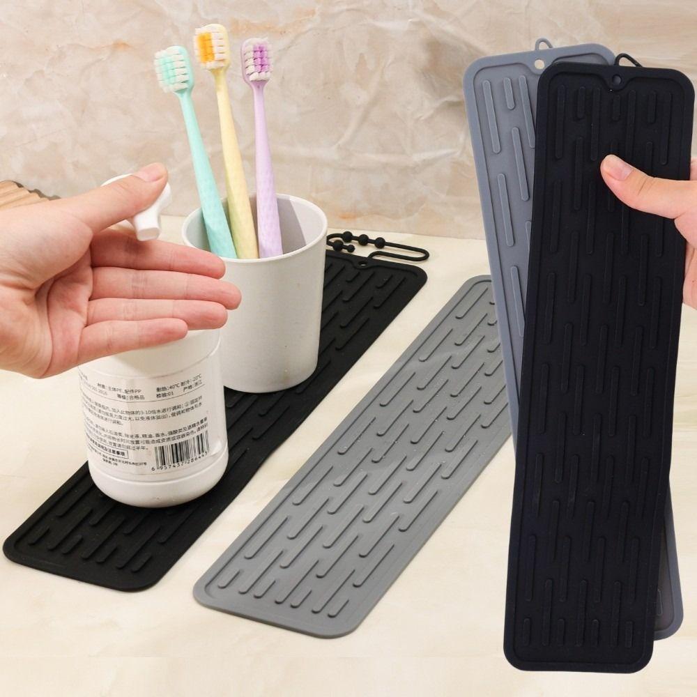 Multifunctional Silicone Drain Pad Sink Water Prevent Dish Drying Pads  for Bathroom Accessories