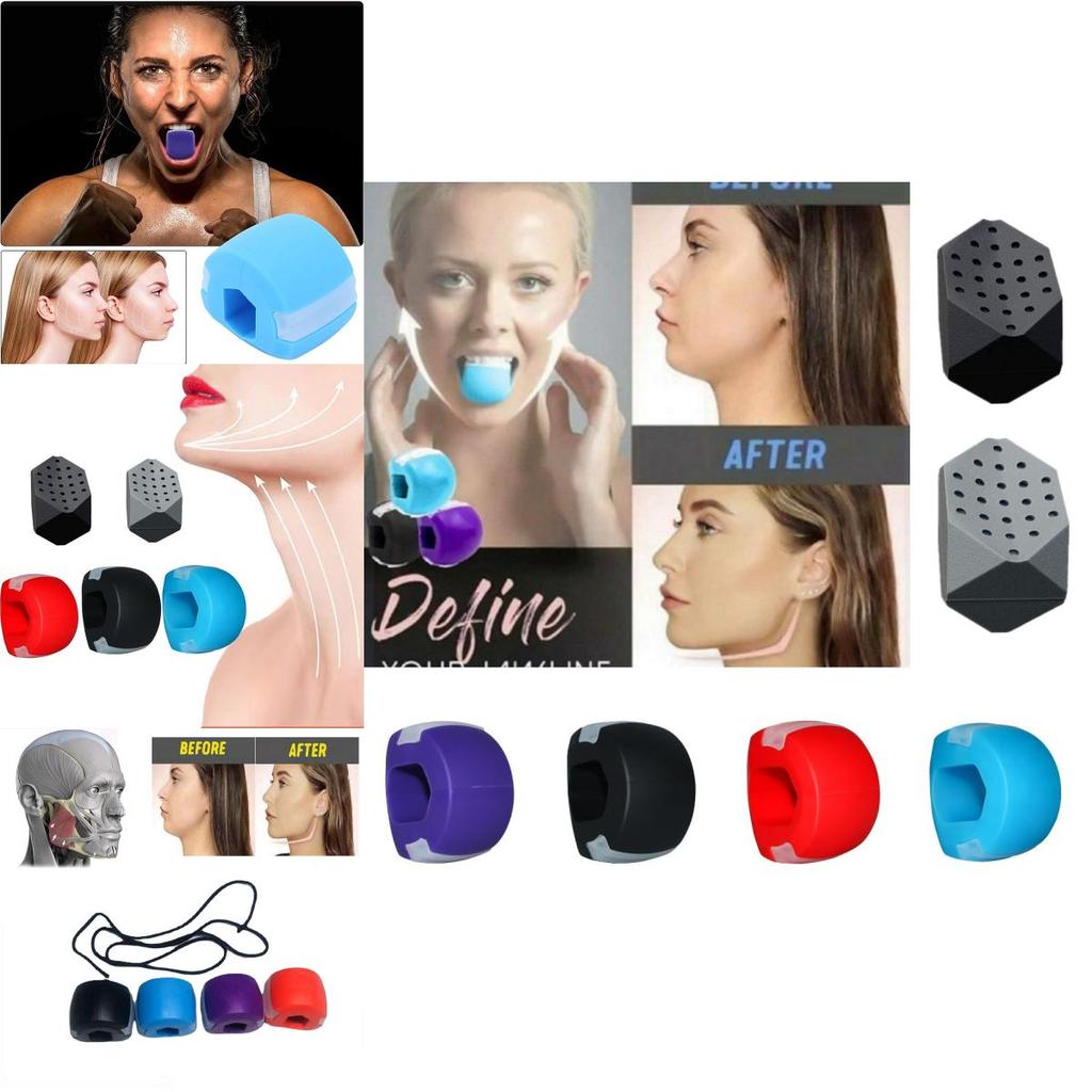 Silicone Jawline Toner Ball For Muscles And Fitness Training Black