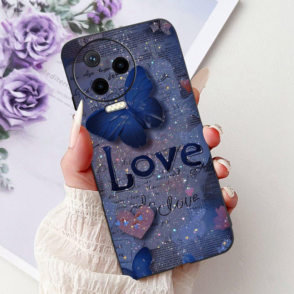 For Infinix Note 12 Pro 4G Case X676B Silicone Cute Cat Fashion Flowers Painted Cover For Inifnix Note 12 Pro Phone Case Bumper