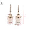 2/4Pcs 4MM Banana Female To 2MM Pin Connector HIFI Cable Adapter Plug Braided Copper Wire Socket
