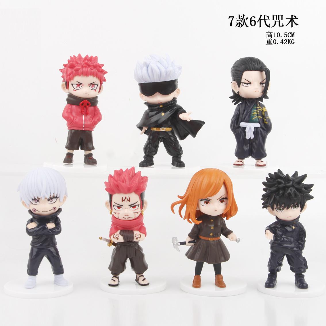 

Привлекательные фигурки Кайсэн Дзюцу в крутых позах Сукуны, Итадори и Фусигуро