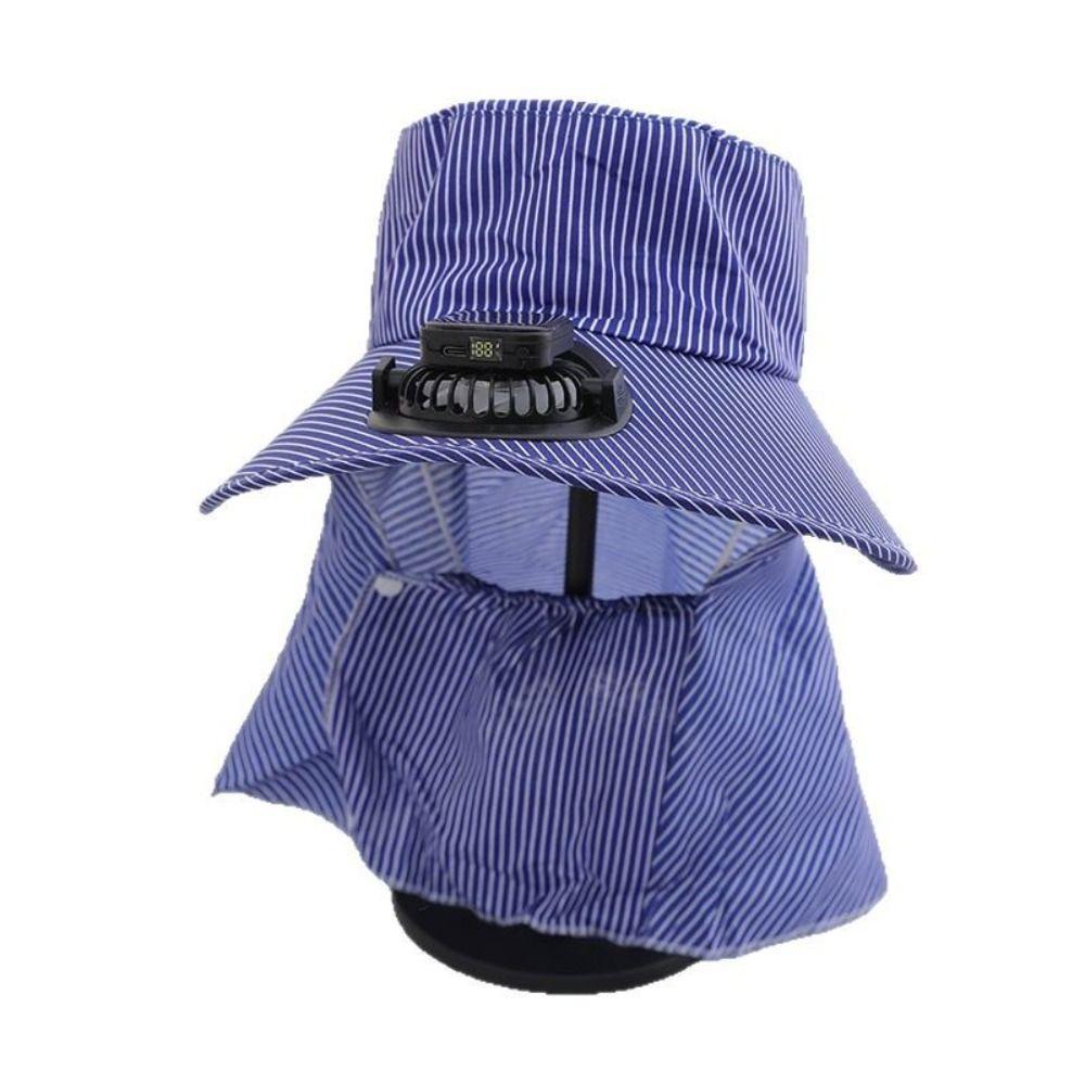 

Wide Brim Bucket Hat Quick Dry Fishing Hat Fashion Sun Hat Summer синій