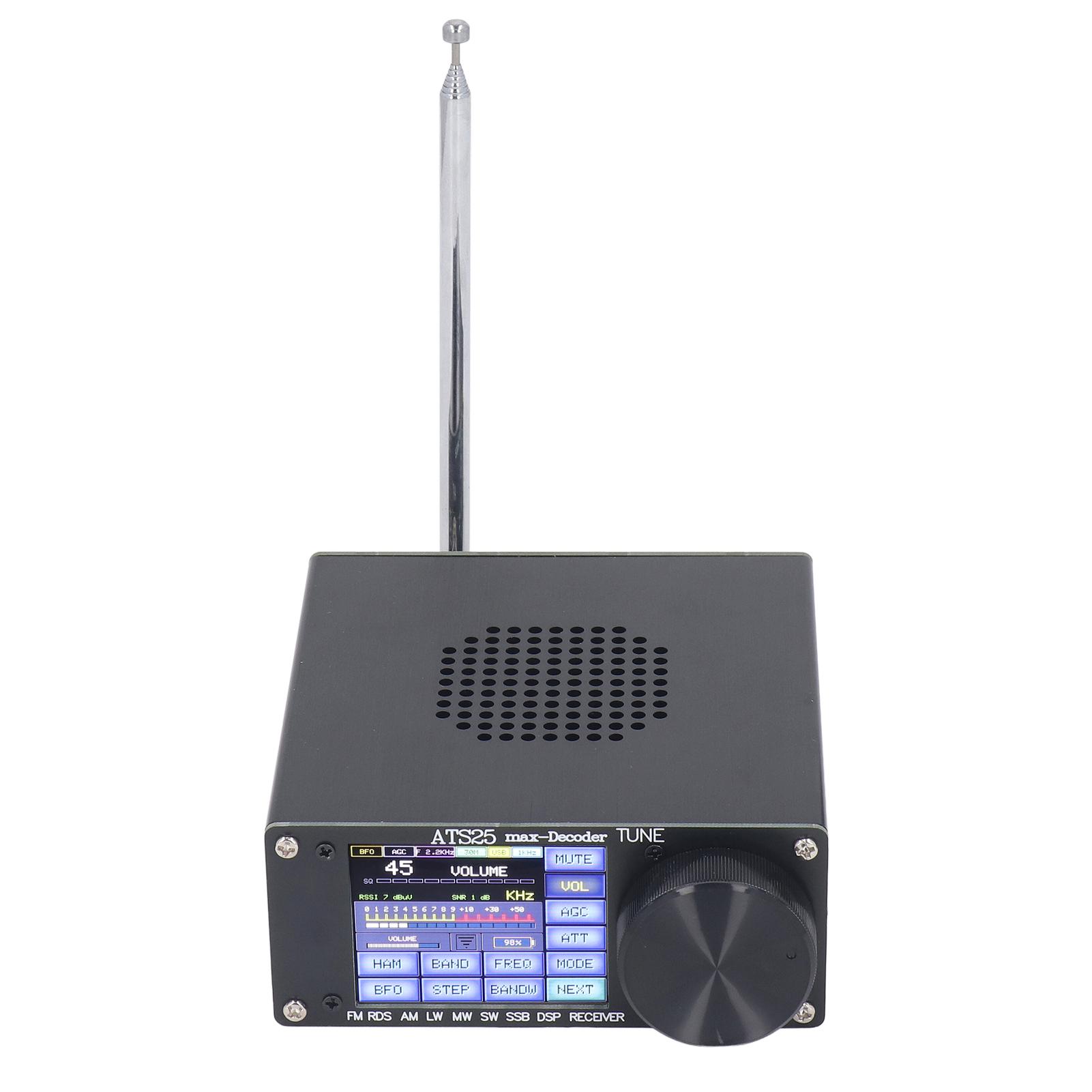 

Радиоприемник полного диапазона 2.4 дюйма сенсорный экран перезаряжаемый DSP приемник декодер с антенной