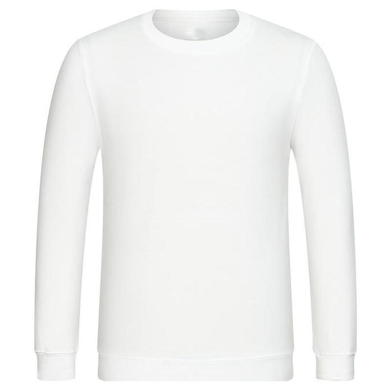 Осенне-зимняя флисовая толстовка с круглым вырезом повседневный и модный топ с длинными рукавами модный брендовый однотонный унисекс плотный и теплый S белый 1980₽