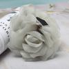 Organza Ros Blomma Hårklämmor för Kvinnor Flickor Mjuk Korsage Hästsvanshållare Hårklämmor Mode Håraccessoarer