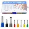 Lantoo Ferrule Terminals, Insulated Bar, Crimping Sleeves, Bare Crimping Rod Terminals, Copper, 8 Colors,