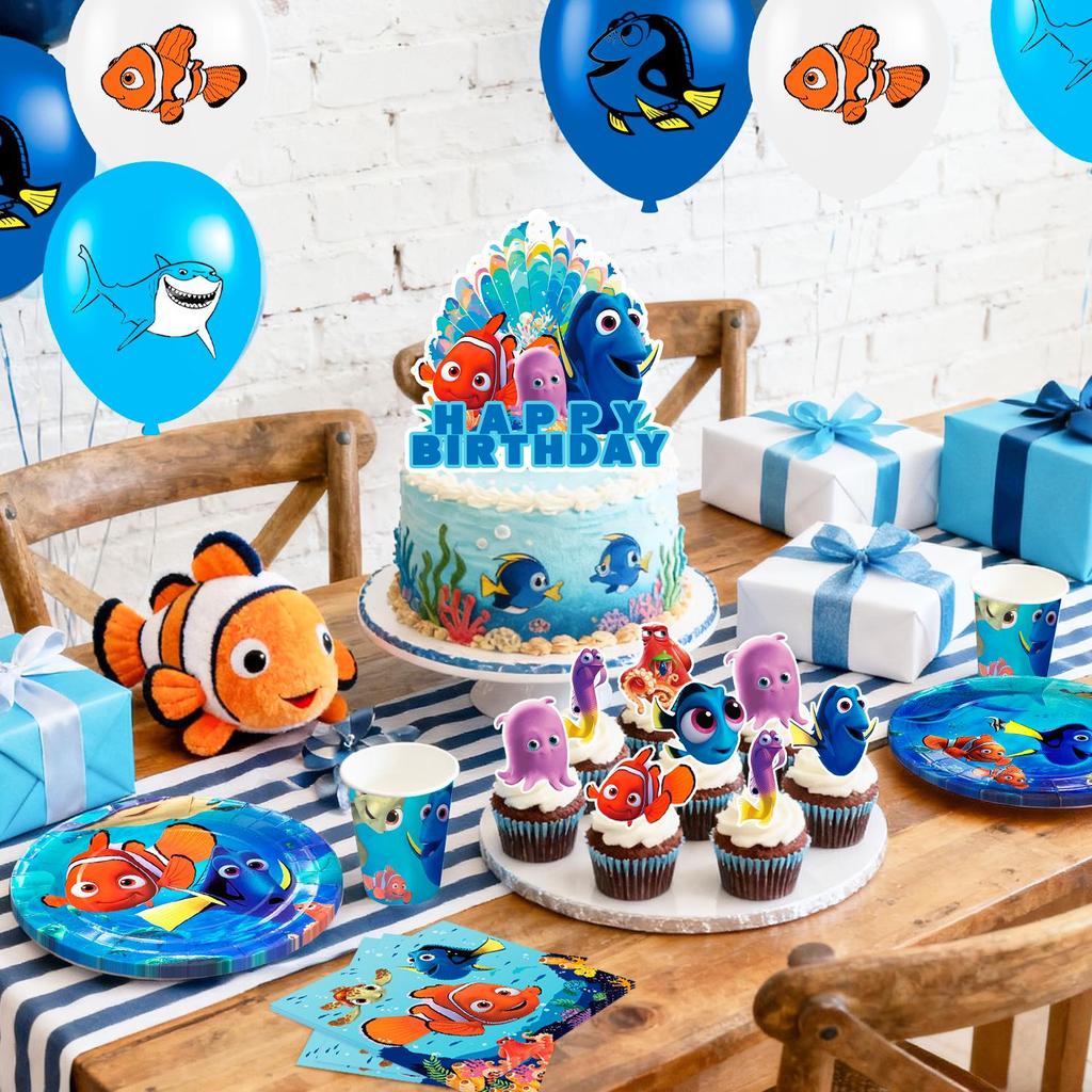 Décorations d'Anniversaire Dessin Animé, Décorations de Fête Dessin Animé & Vaisselle de Fête Dessin Animé - Bannière d'Anniversaire Thème Dessin Animé, Ballon, Assiette, Nappe Etc.