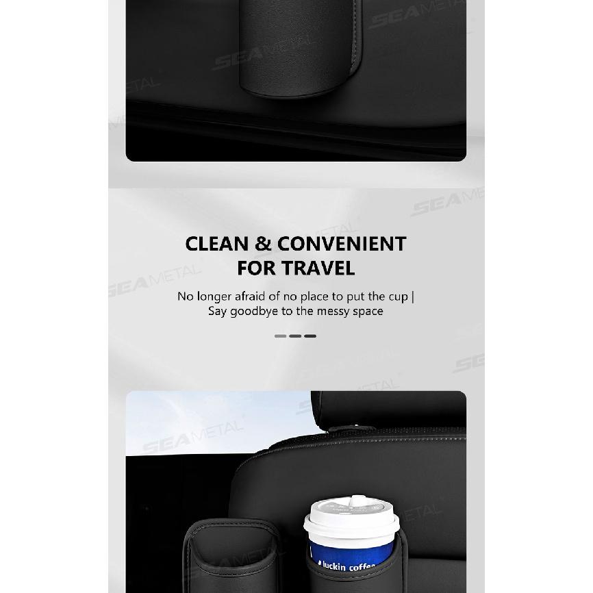 SEAMETAL Universal Car Door Cup Holder Box Back Clip Design Drink Rack Storage Bin Car Seat Back Water Cup Box Organizer Pocket Cup Holders 5