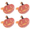 Halloween Napkin Rings Set of 4 Pumpkin Design Alloy Napkin Holders for Dining Table Decoration Autumn Party Supplies