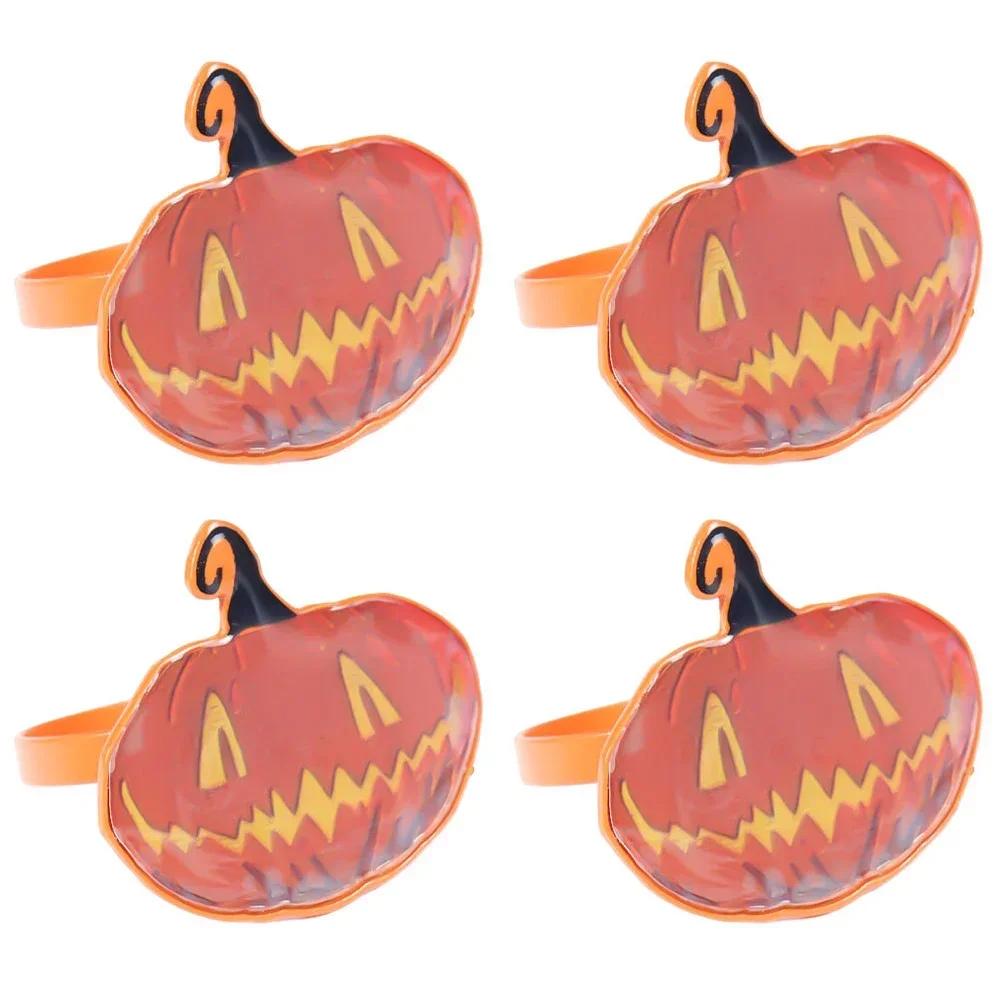 

Halloween Napkin Rings Set of 4 Pumpkin Design Alloy Napkin Holders for Dining Table Decoration Autumn Party Supplies China Mainland
