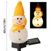 LED Snowman Solar Garden Light Outdoor Waterproof Ground Stake Lamp Solar Powered Pathway Lights for Christmas Lawn Yard Patio Holiday Decor