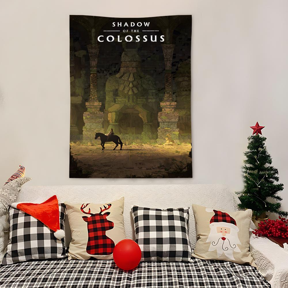 Game Sshadow Of The Colossus Tapestry Decoration Art Microfiber Background For Bedroom Living Bar Garden Outdoor Festival