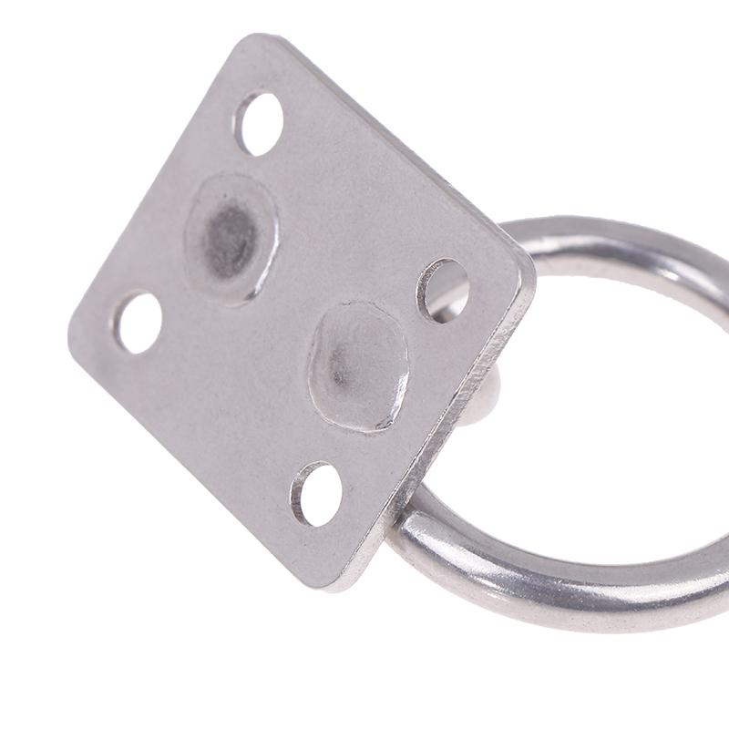 304 Stainless Steel Square Marine Eye Plate Eye Hook With Round Ring Lashing Tie Down Boat Yacht Boat Marine Hardware 5/6/8Mm