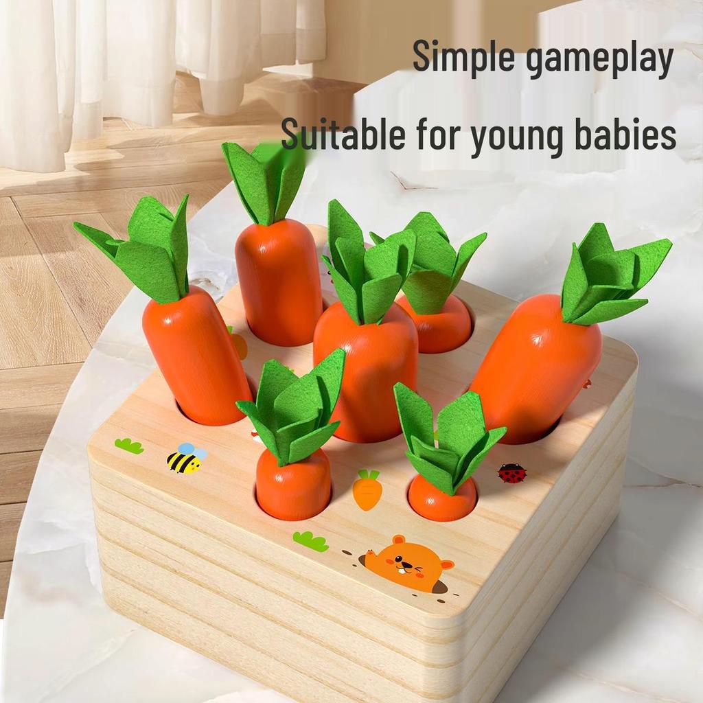Goryeobaby Montessori Pulling Radish Toy - Early Education & Intellectual Development Tool for Children