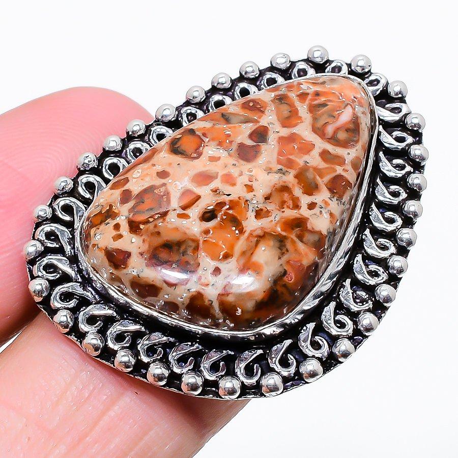 

Natural Asteroid Jasper Gemstone 925 Sterling Silver Gift Ring Size 9 O1u03