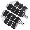 Motorcycle Footpegs Footrest CNC Aluminum Alloy Rubber Universal Replacement For KawasakiChrome