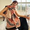 Floral Print Cashmere Winter Poncho Scarf Women Luxury Design Warm Shawl Thick Warp Blanket Bufanda Casual Accessories