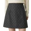 Woolen Polka Dot High-Waisted A-Line Skirt - Petite Hip-Hugging Style for Women, Autumn/Winter 2025