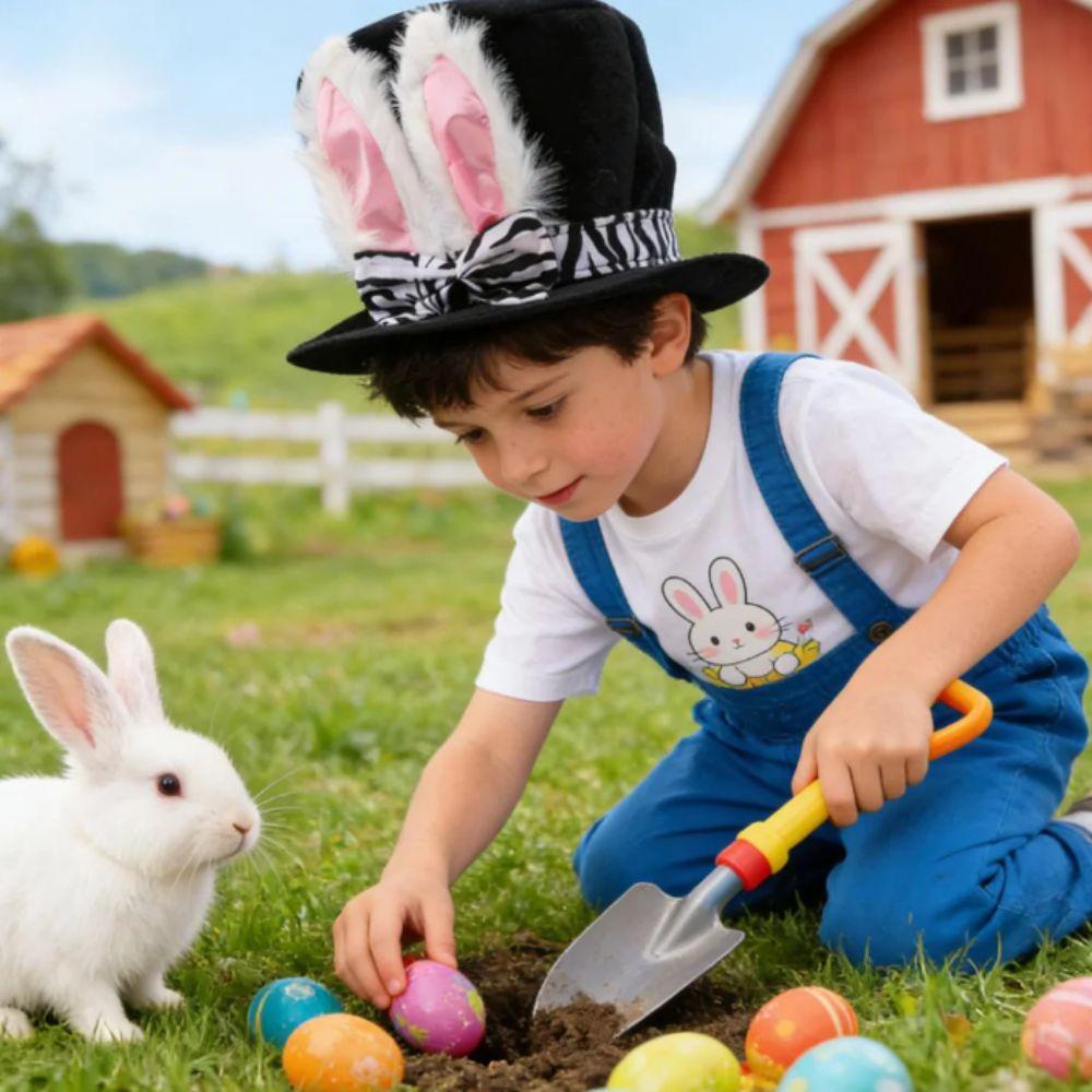 Festive Style Bunny Ear Hat Large Ears Costume Headgear Fun Gift Top Hat Easter Party